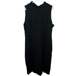 Banana Republic Black Ponte Knit Sleeveless Dress Size 16